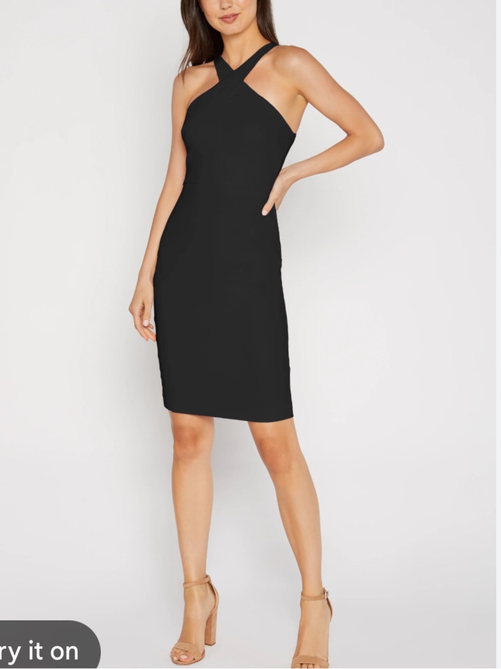 Likely Carolyn Dress Black Cross-Neck Sheath Dress 6